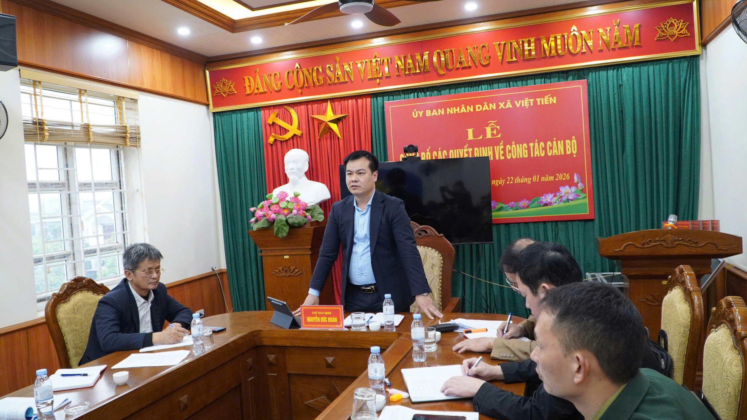 Xã Việt Tiến triển khai nhiệm vụ chuẩn bị công tác bầu cử Quốc hội, HĐND các cấp và tham gia Đại hội Thể dục Thể thao xã