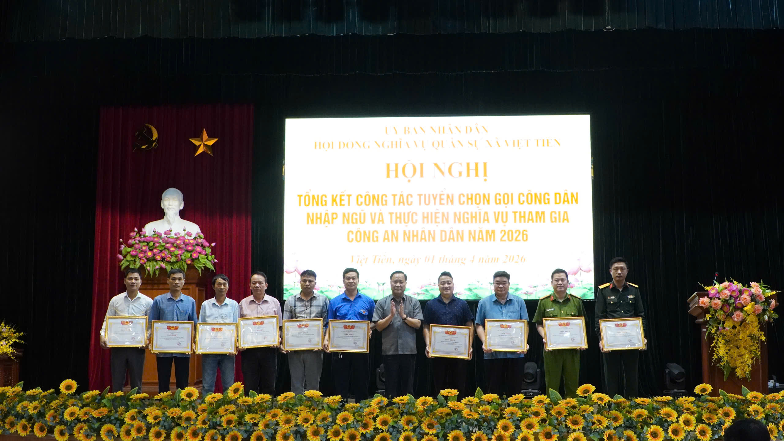 Xã Việt Tiến tổng kết công tác tuyển quân năm 2026