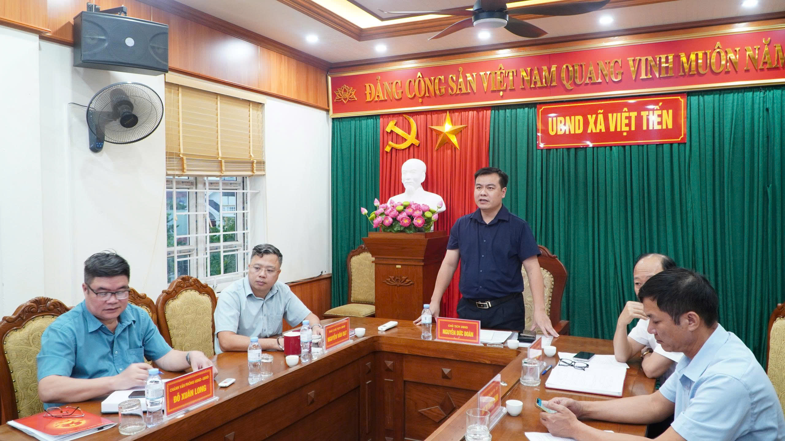 Xã Việt Tiến tổ chức hội nghị triển khai công tác thu thập thông tin, làm sạch, làm giàu và cập nhật cơ sở dữ liệu quốc gia về đất đai